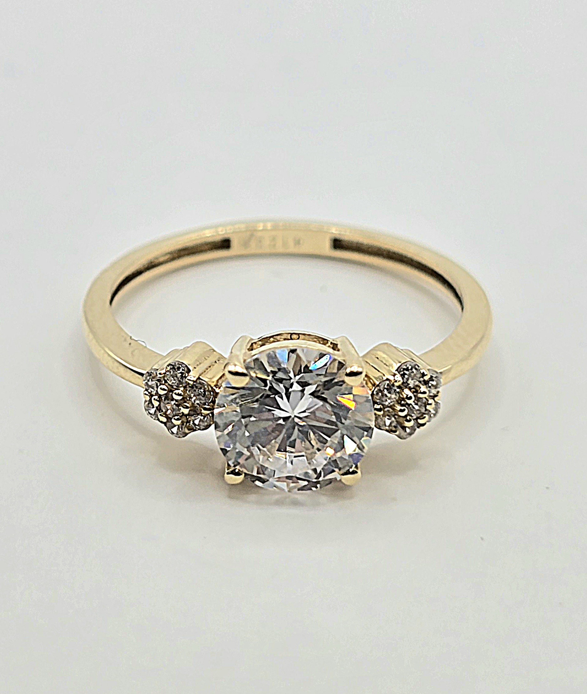 טבעת זהב 14 קראט סוליטר קולקציה חדשה gry60