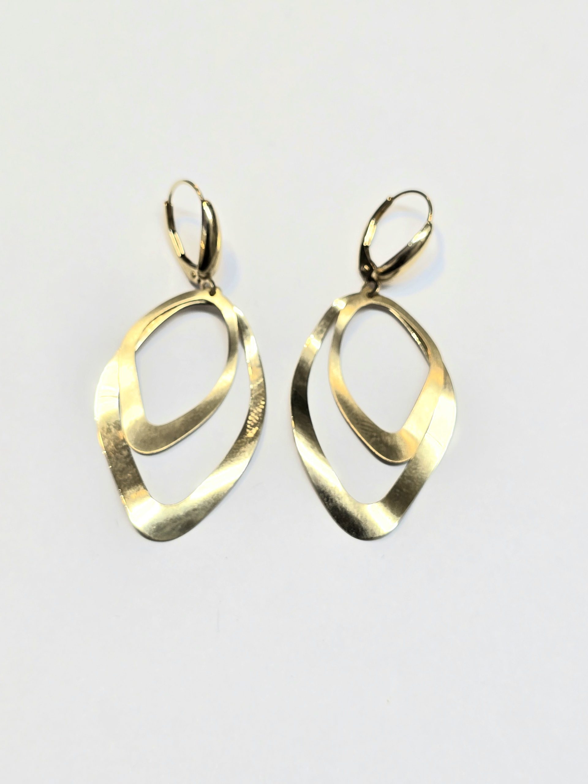 עגילי זהב 14 קראט תלויים קולקציה חדשה grbh27