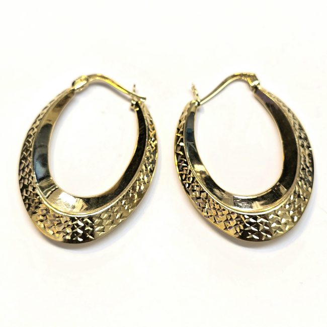 חישוקי זהב 14 קראט אובליים קולקציה חדשה gebhj4