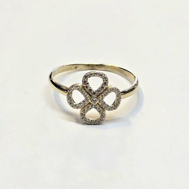 טבעת זהב 14 קראט תלתן קולקציה חדשה grbht