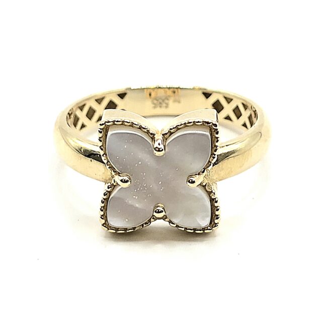 טבעת זהב 14 קראט תלתן להיט קולקציה חדשה grbht5