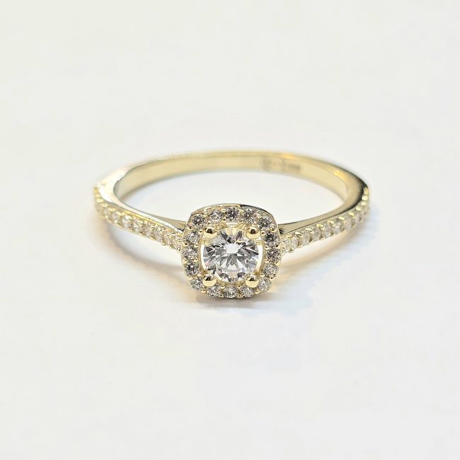 טבעת זהב 14 קראט סוליטר קולקציה חדשה gtnd15