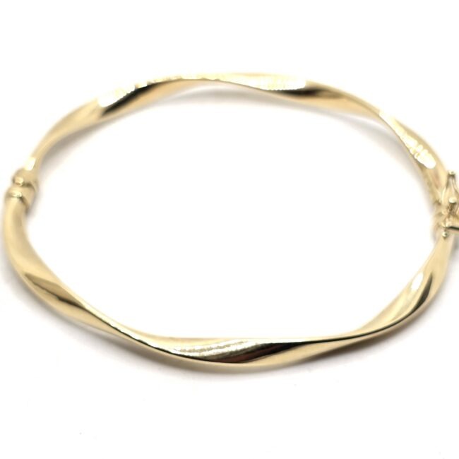 צמיד זהב קשיח מסולסל 14 קראט קולקציה חדשה