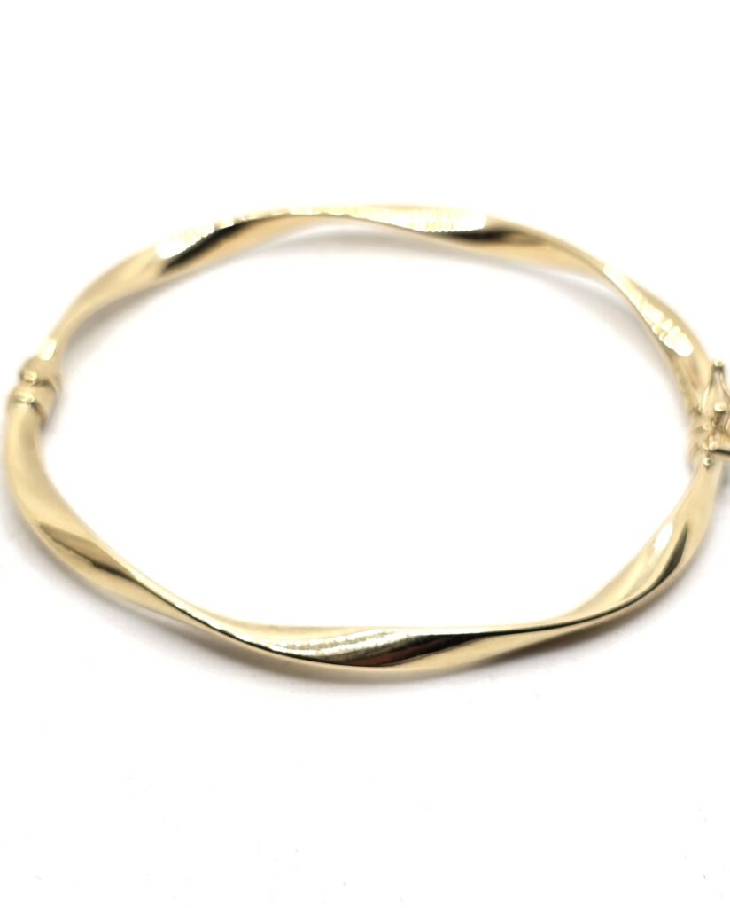 צמיד זהב קשיח מסולסל 14 קראט קולקציה חדשה