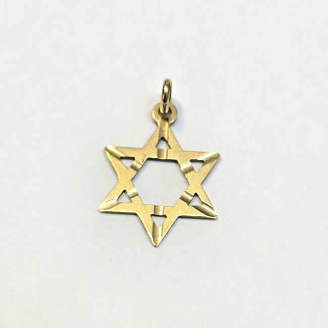 תליון מגן דוד 14 קראט זהב צהוב קולקציה חדשה eg6060