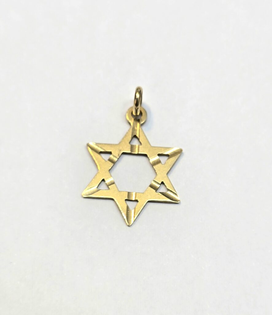 תליון מגן דוד 14 קראט זהב צהוב קולקציה חדשה eg6060