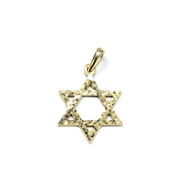 תליון זהב מגו דוד חריטות לייזר 14 קראט קולקציה חדשה egddd5