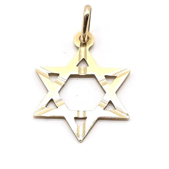 תליון 14 קראט זהב צהוב קולקציה חדשה  מגן דוד eg6060