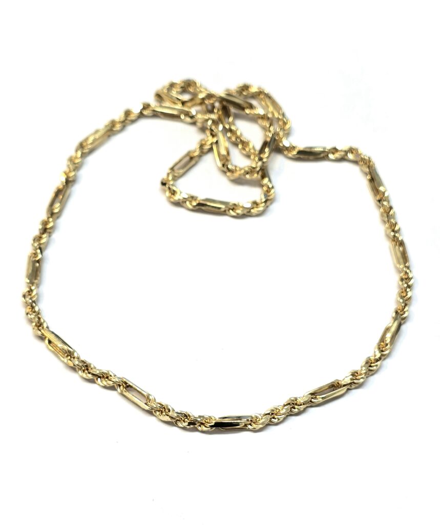 שרשרת זהב 14 קראט איטלקי חבל אלמנטים shbh100