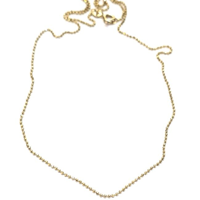 שרשרת זהב 14 קראט כדורים עדינה קולקציה חדשה shbh5