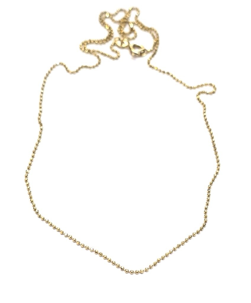 שרשרת זהב 14 קראט כדורים עדינה קולקציה חדשה shbh5