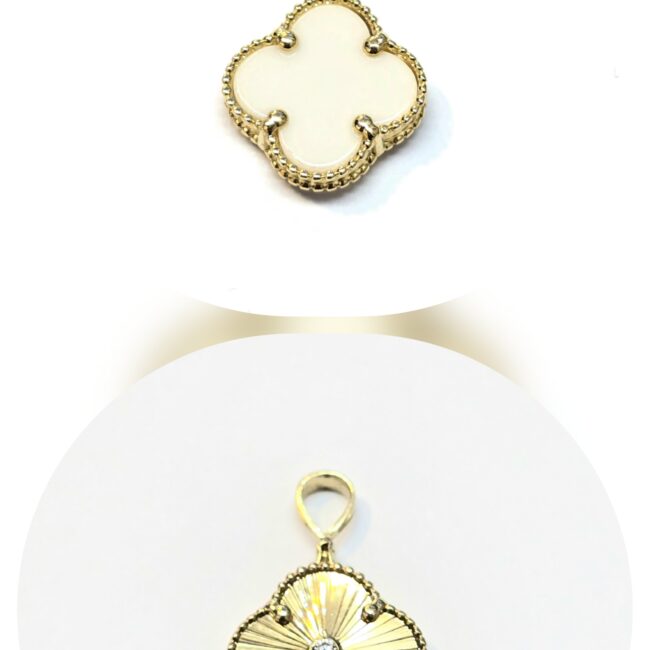 תליון אחד שהוא שניים!!! תלתן 14 קראט קולקציה חדשה gtdab