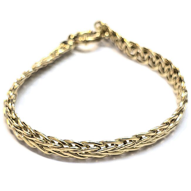 צמיד זהב 14 קראט שטיח משולב קולקציה חדשה gbbhz21