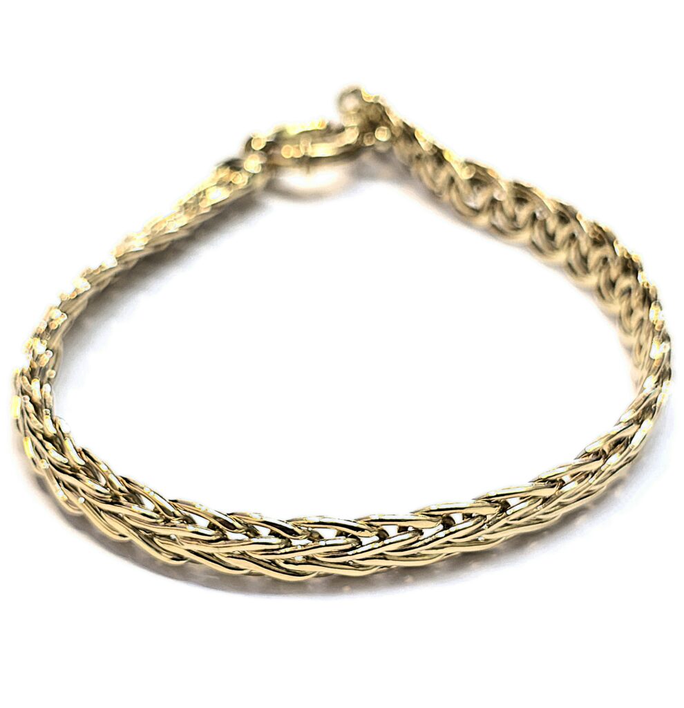 צמיד זהב 14 קראט שטיח משולב קולקציה חדשה gbbhz21