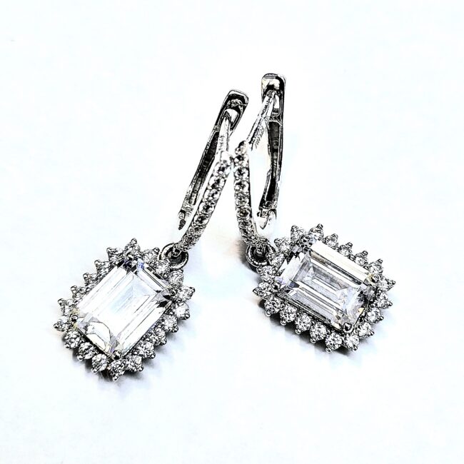 עגילי יהלומי מעבדה זהב לבן 14 קראט קולקציה חדשה eglab10