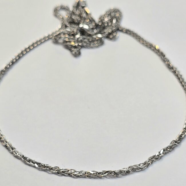 שרשרת זהב לבן 14 קראט קלאסית קולקציה חדשה SHN2