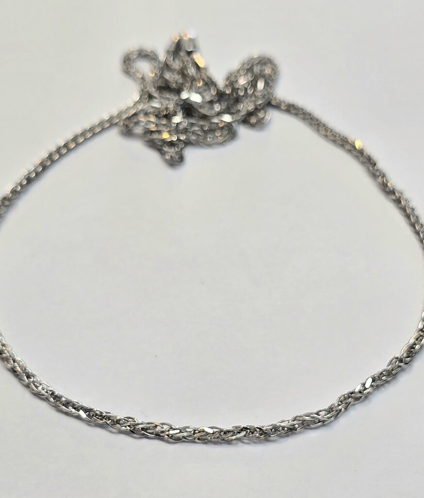 שרשרת זהב לבן 14 קראט קלאסית קולקציה חדשה SHN2