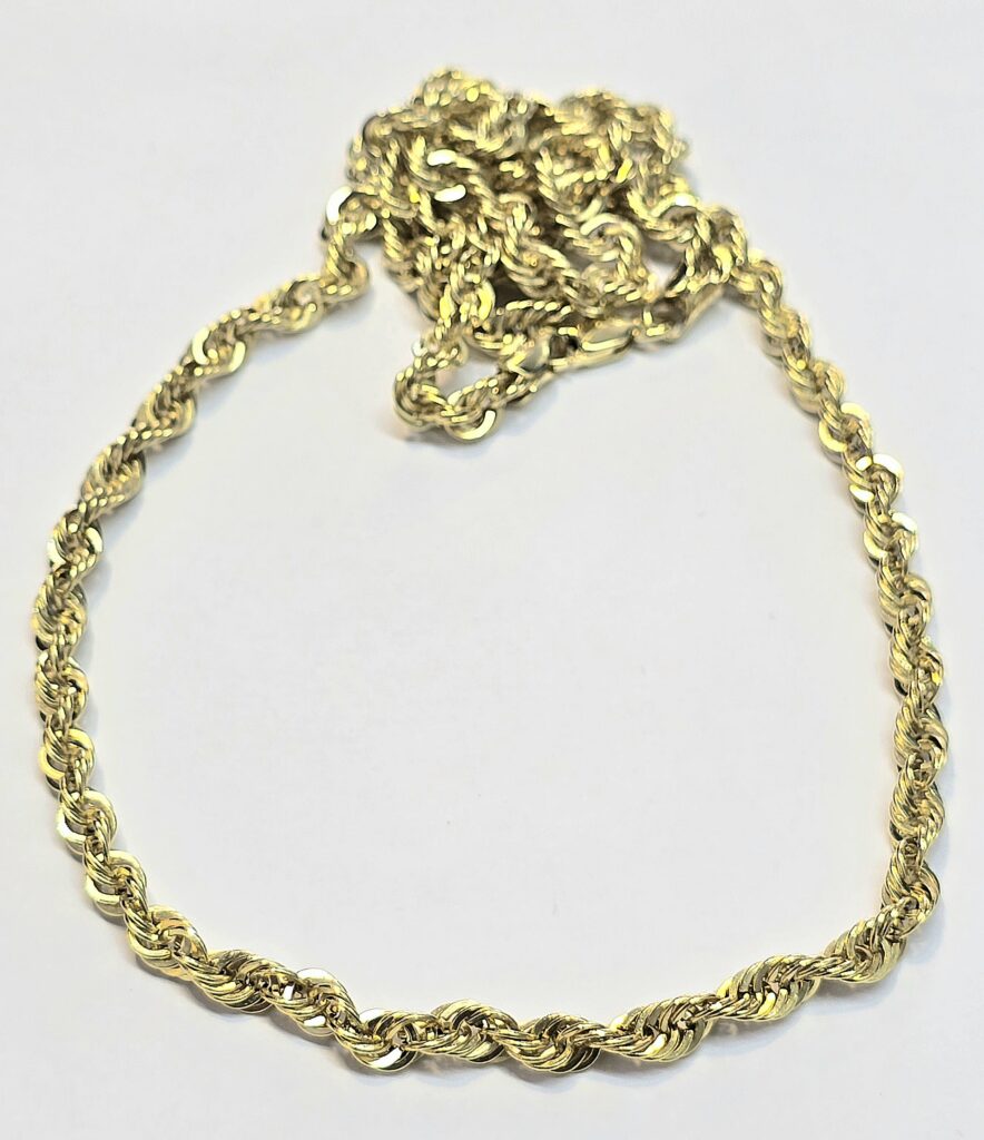 שרשרת זהב חבל קלאסית 14 קראט קולקציה חדשה SHN1