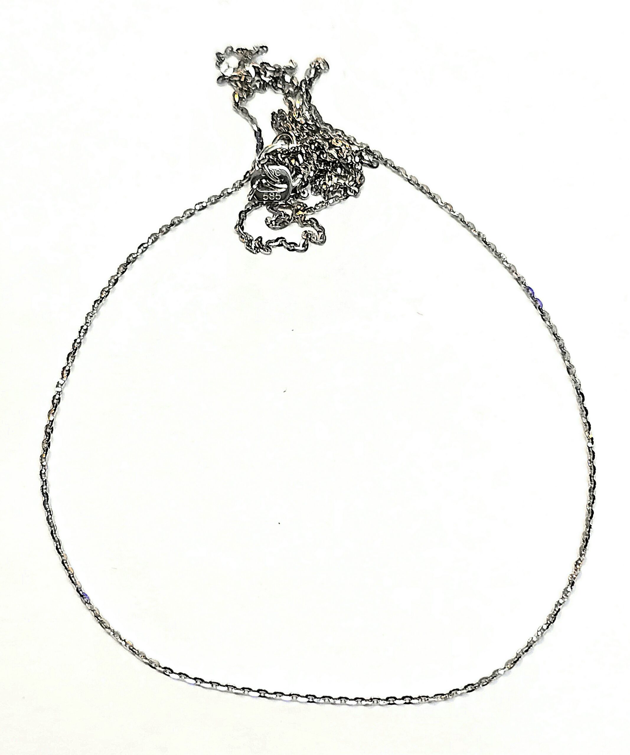 שרשרת זהב לבן 14 קראט דקה ועדינה קולקציה חדשה SHN87