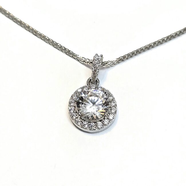 תליון יהלומי מעבדה כולל שרשרת משובץ 1.2 קראט קולקציה חדשה bhtlab1