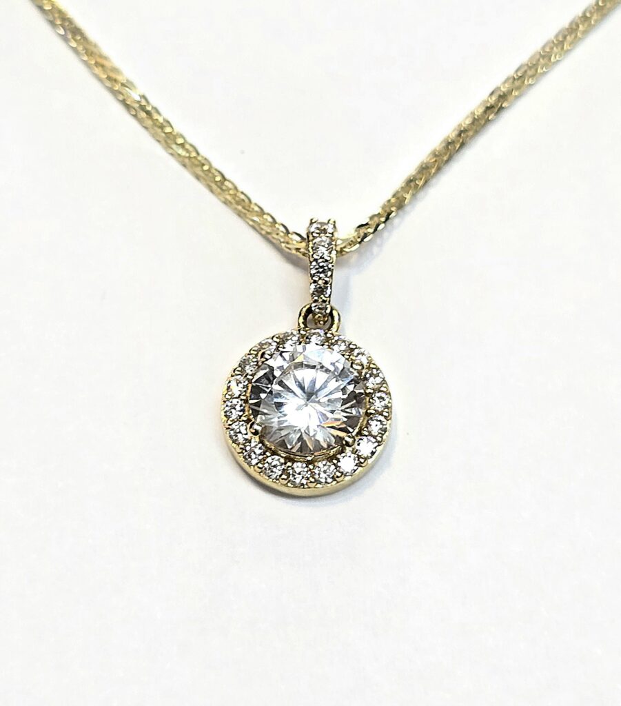 תליון ושרשרת יהלומי מעבדה 1.2 קראט סוליטר קולקציה חדשה bhtlab2