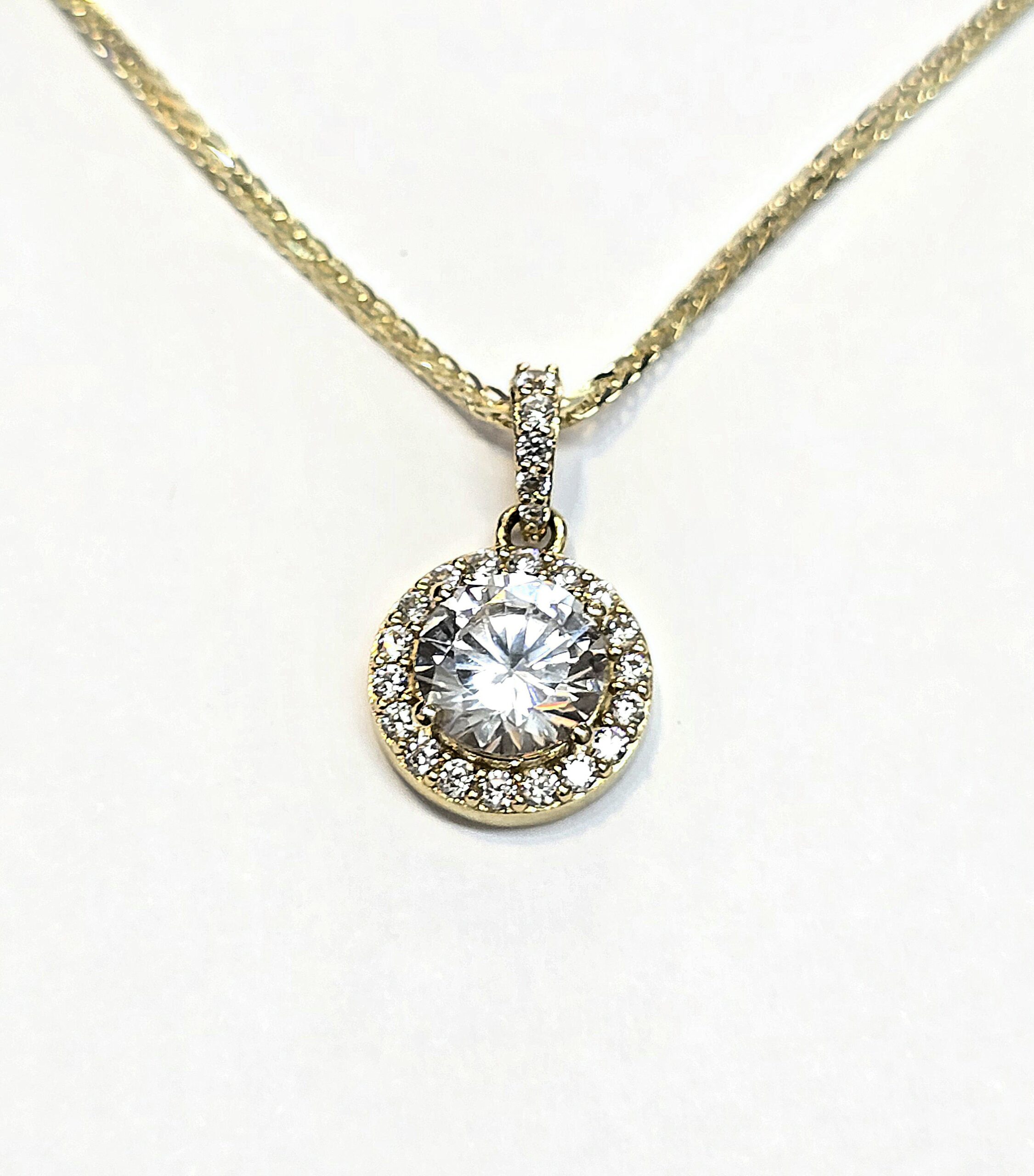 תליון ושרשרת יהלומי מעבדה 1.2 קראט סוליטר קולקציה חדשה bhtlab2