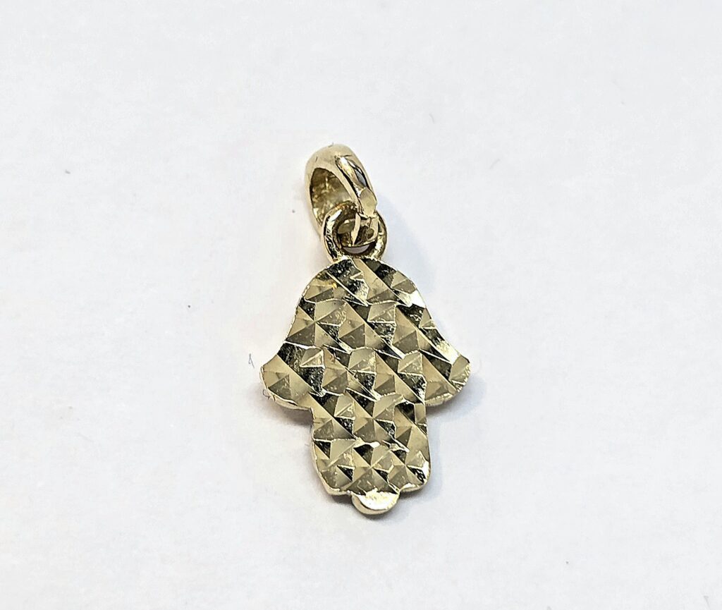 תליון חמסה זהב צהוב 14 קראט קולקציה חדשה Tza8