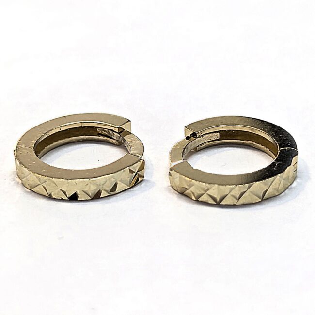 עגילי זהב 14 קראט חישוק קטן קולקציה חדשה opl5