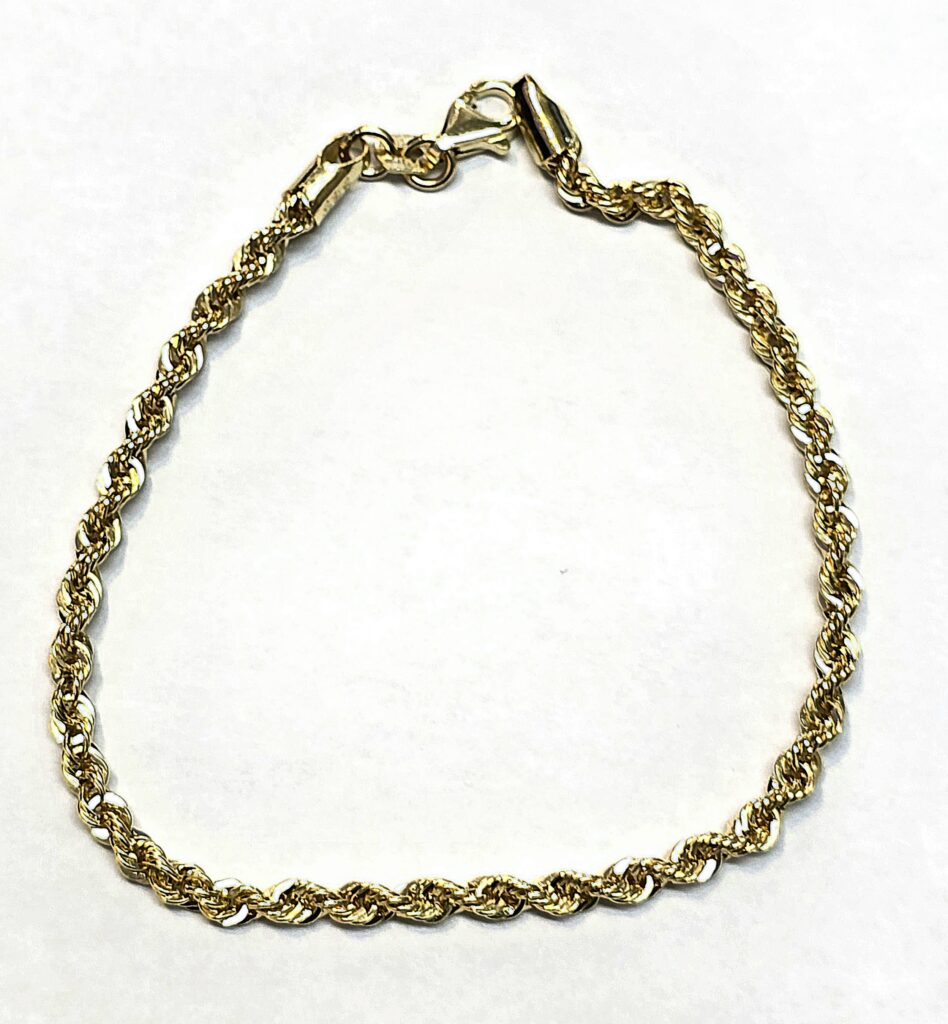 צמיד זהב צהוב 14 קראט צמיד חבל קולקציה חדשה Tsam90