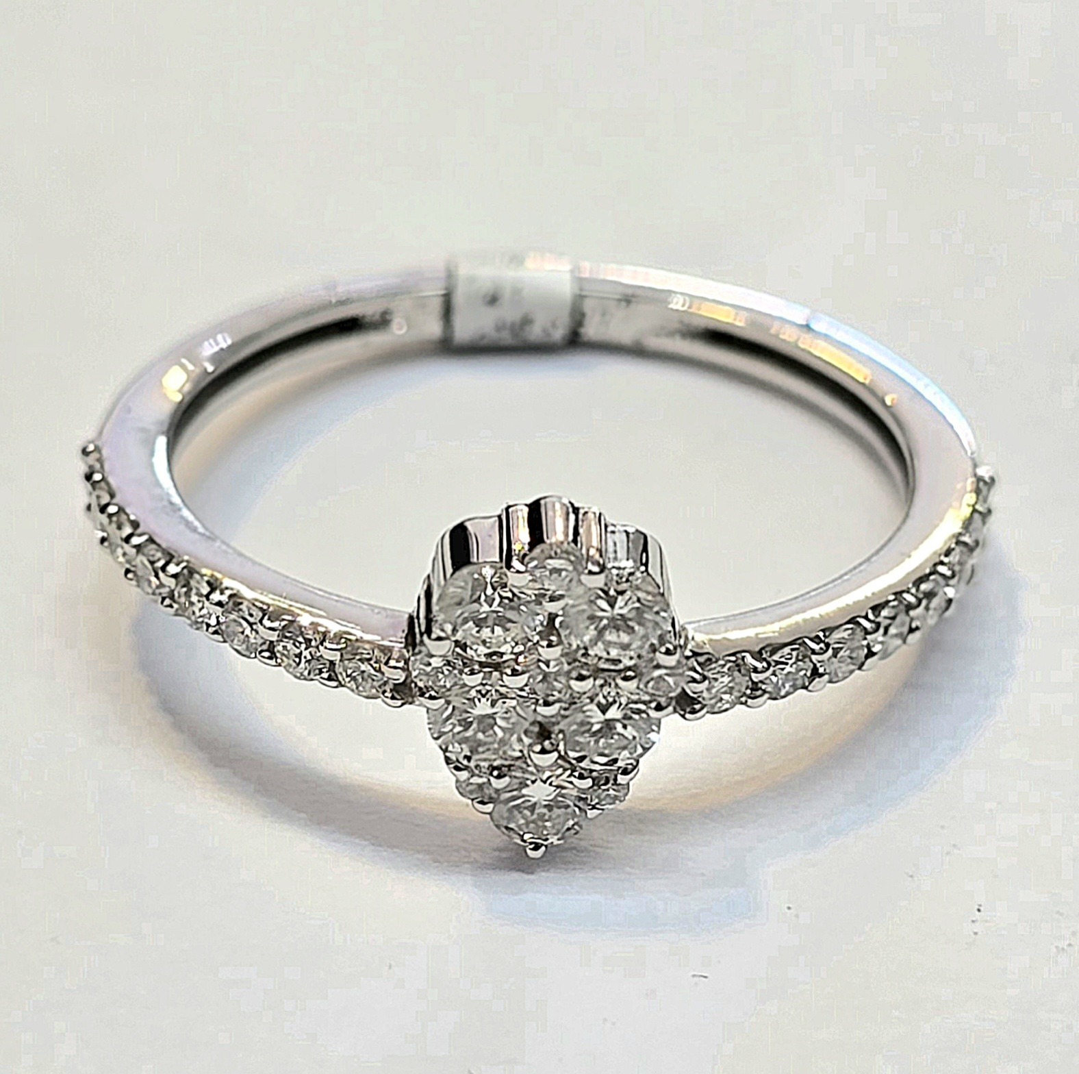 טבעת אירוסין יהלומים טבעיים טיפה זהב 14 קראט bhd11