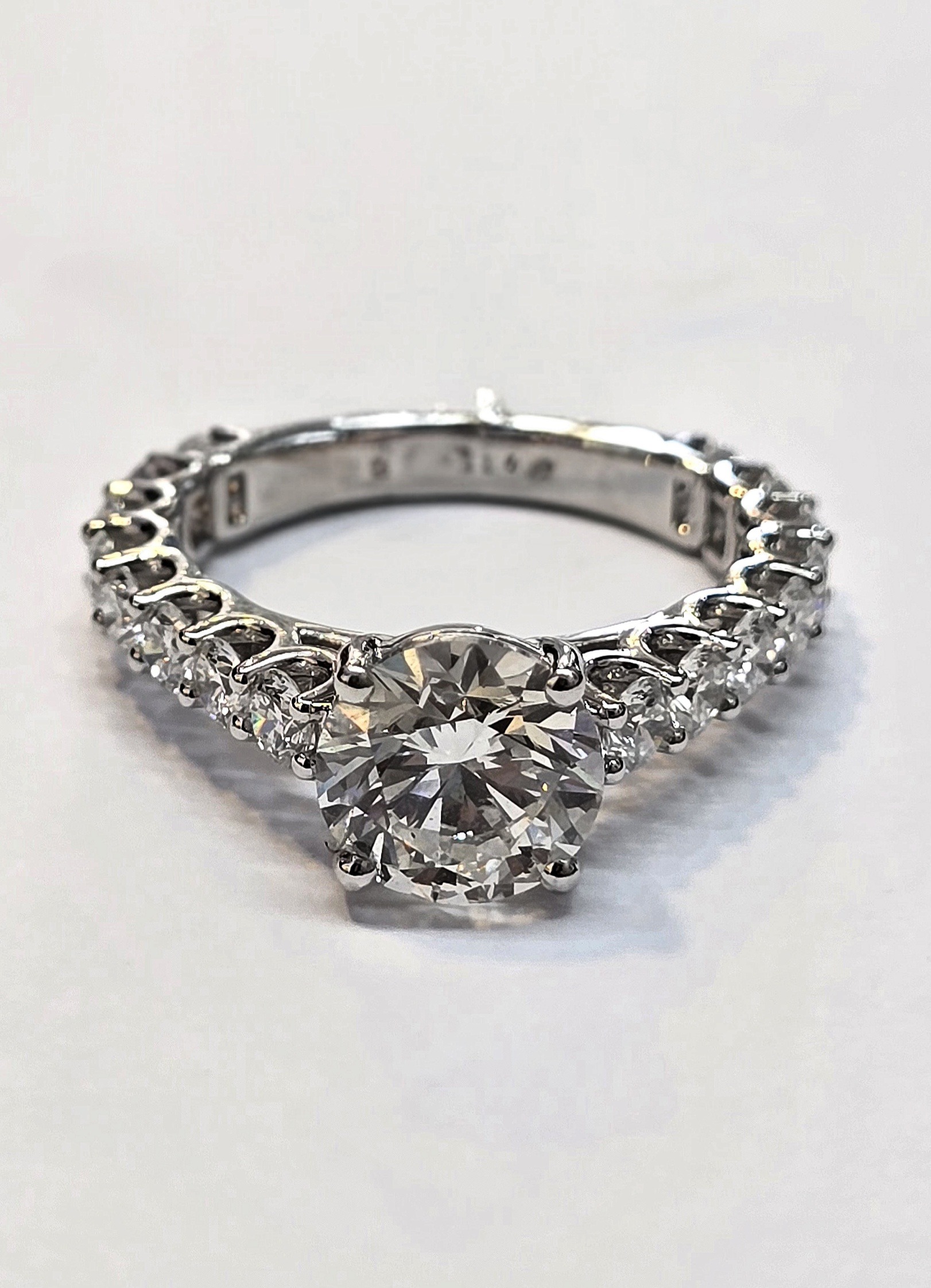 טבעת יהלום מעבדה סוליטר זהב לבן קולקציה חדשה bhd12