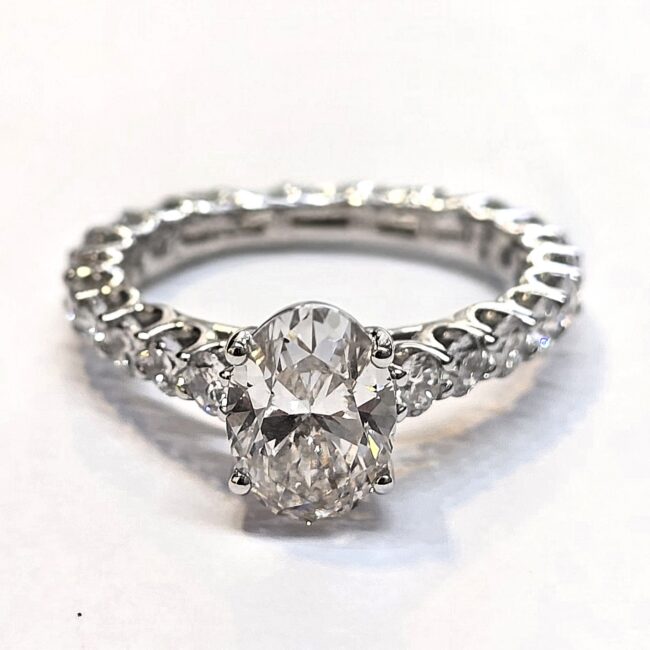 טבעת יהלומי מעבדה 3 קראט זהב לבן קולקציה חדשה bhdov