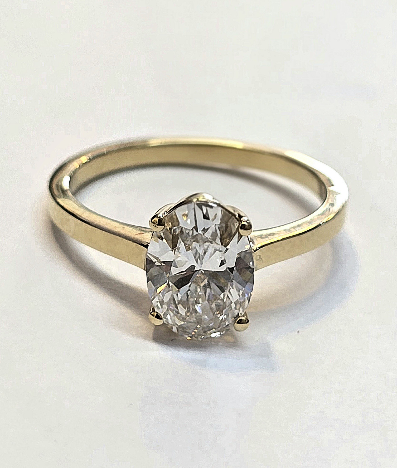 טבעת יהלום מעבדה זהב 14 קראט קולקציה חדשה bhdl100