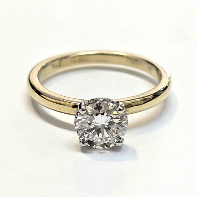 טבעת יהלום מעבדה זהב 14 קראט קולקציה חדשה bhds5490