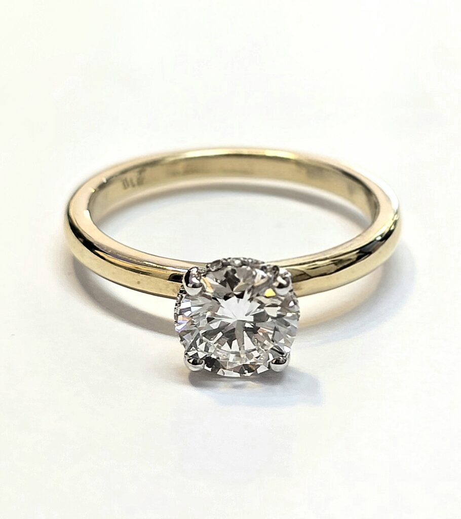 טבעת יהלום מעבדה זהב 14 קראט קולקציה חדשה bhds5490