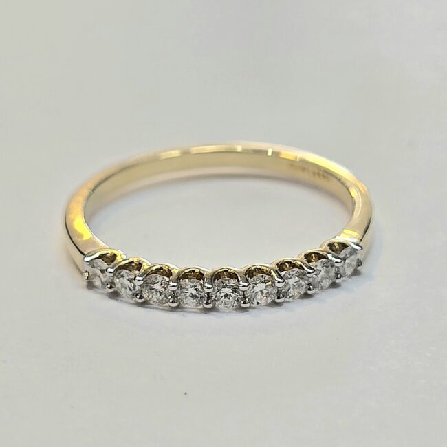 טבעת יהלומים טבעיים זהב 14 קראט קולקציה חדשהbhd345