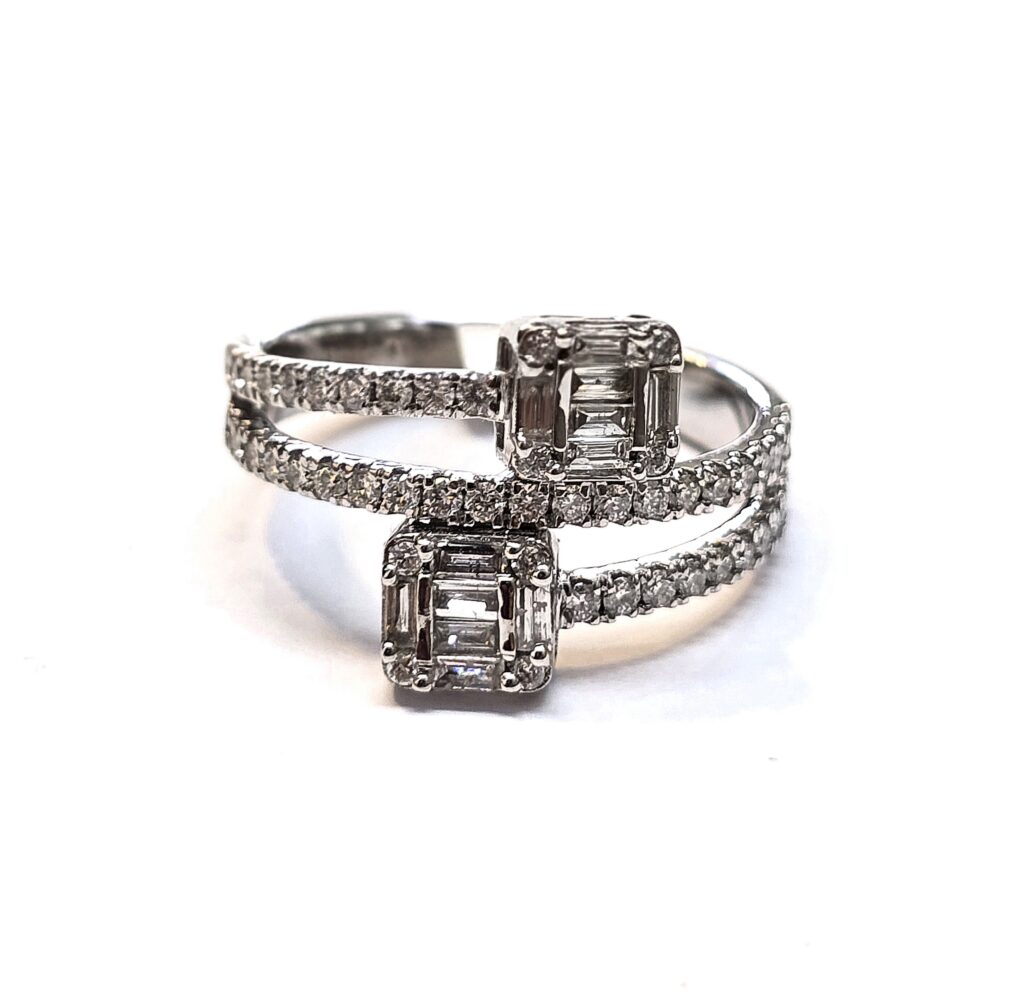 טבעת יהלומים טבעיים זהב 14 קראט קולקציה חדשה bhkl983