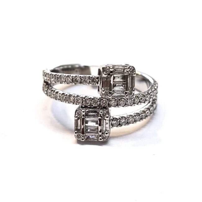 טבעת יהלומים טבעיים זהב 14 קראט קולקציה חדשה bhkl983