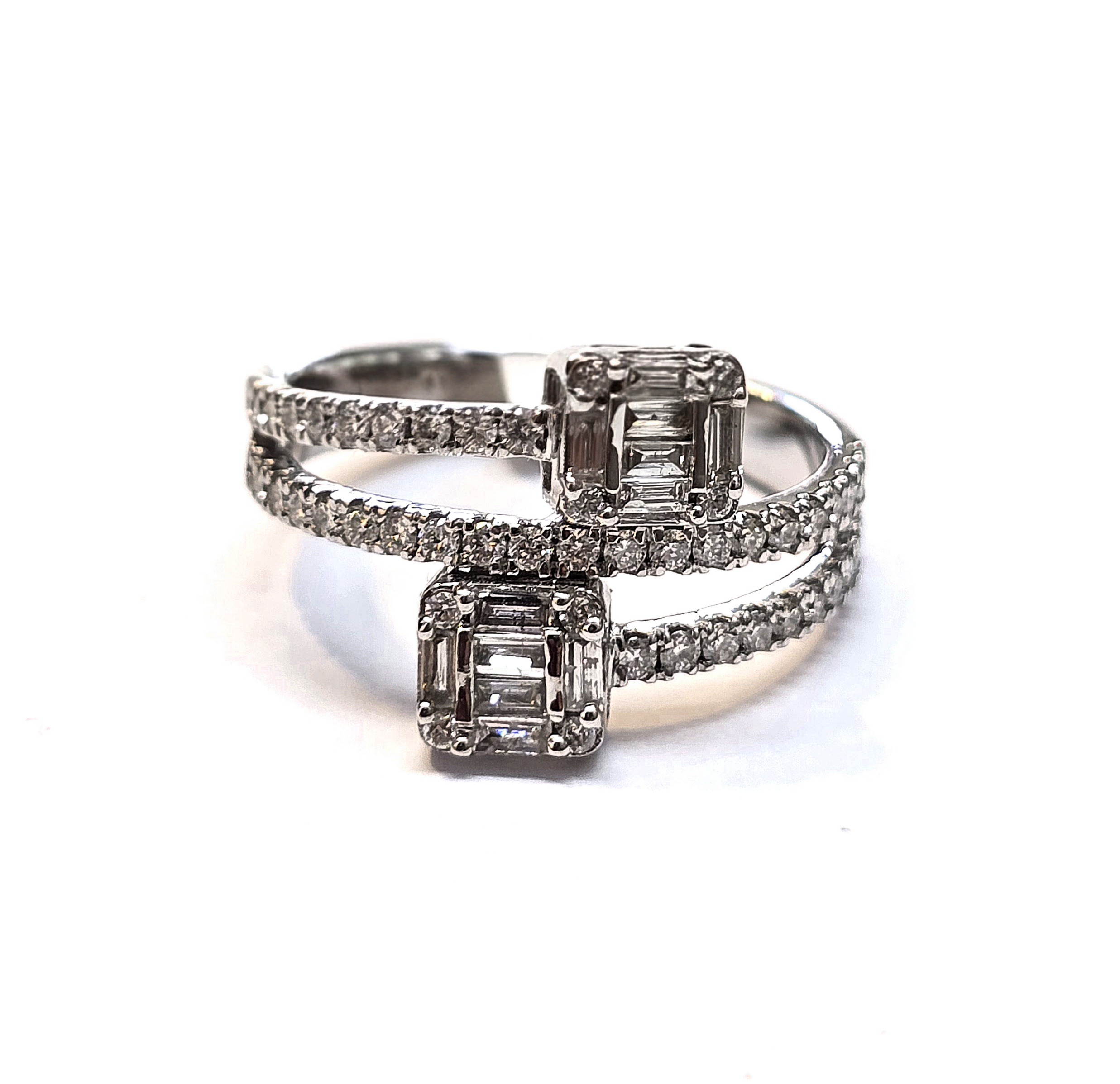 טבעת יהלומים טבעיים זהב 14 קראט קולקציה חדשה bhkl983