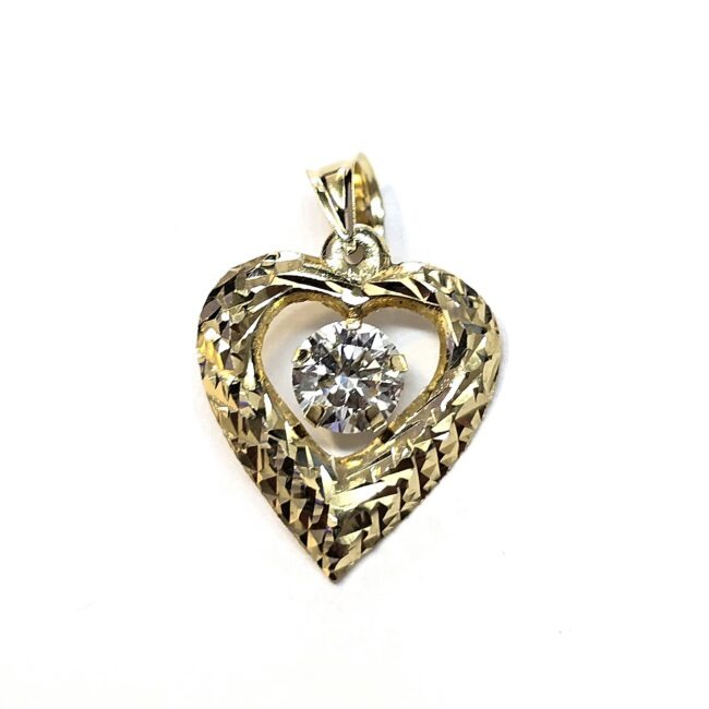 תליון לב זהב 14 קראט קולקציה חדשה Gt104