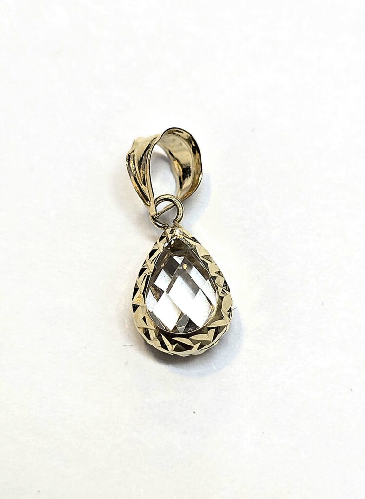 תליון טיפה זרקון זהב 14 קראט קולקציה חדשה Gt106