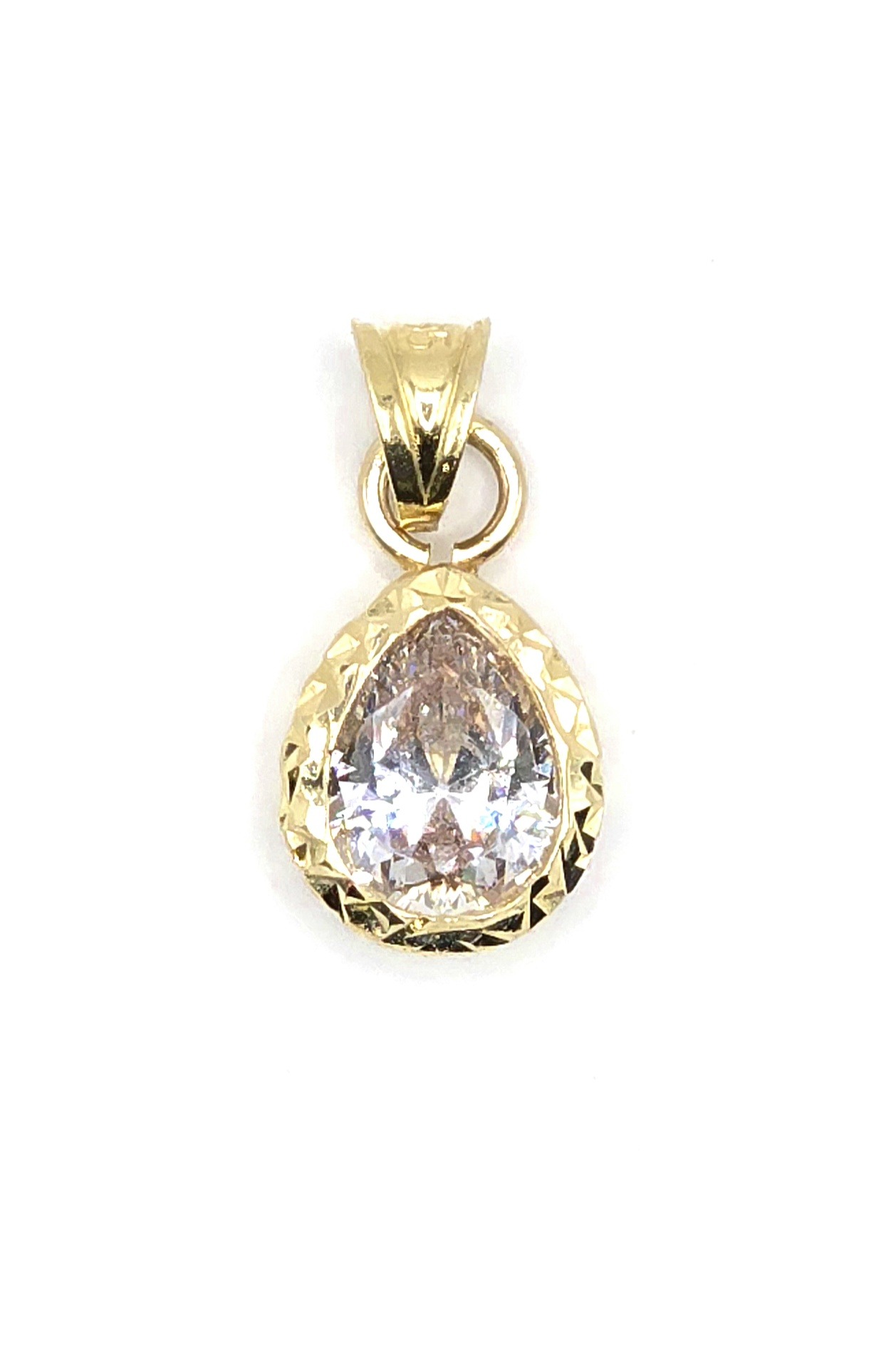 תליון טיפה זרקון זהב 14 קראט קולקציה חדשה Gt106