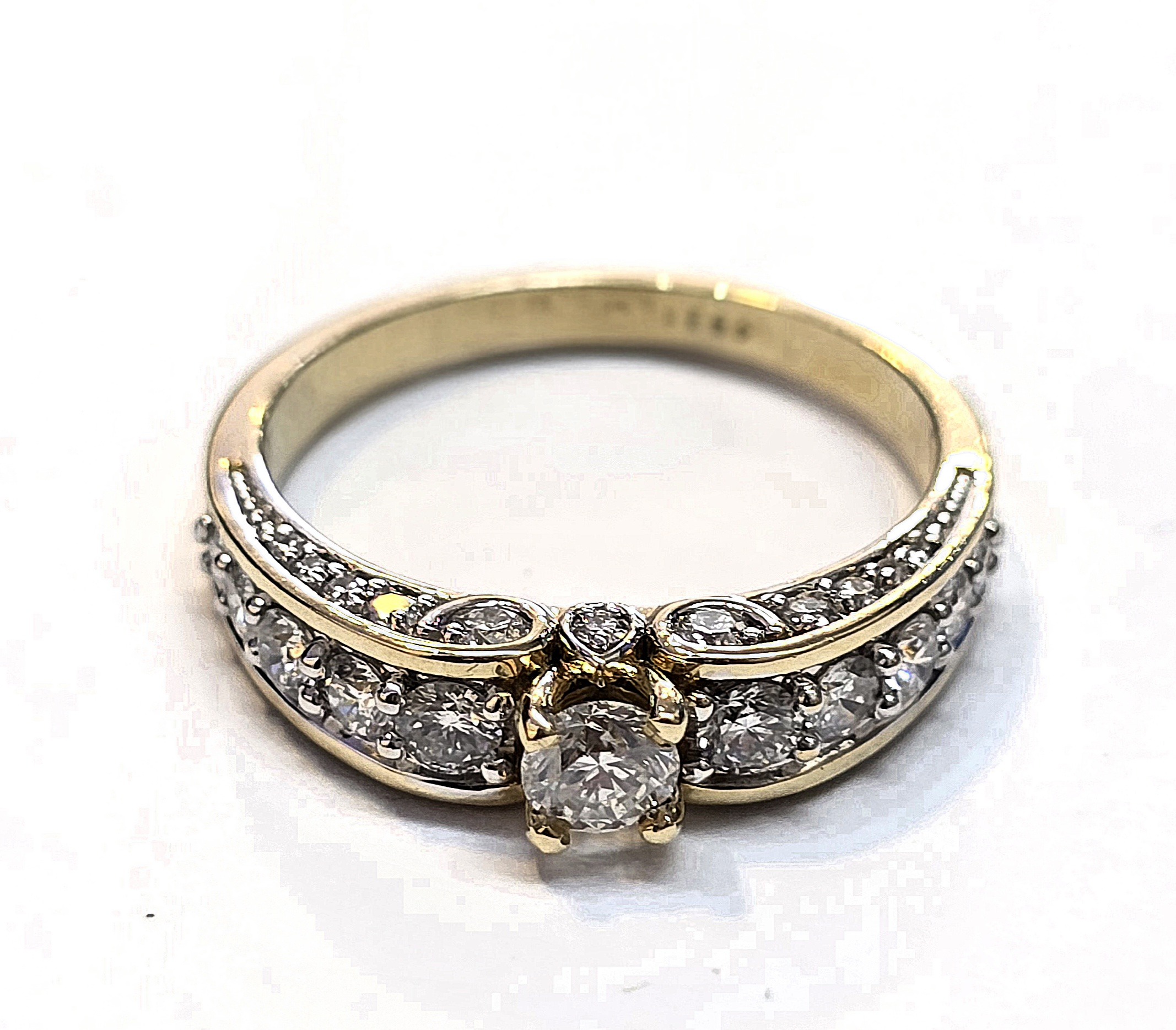 טבעת יהלומים טבעיים זהב 14 קראט קולקציה חדשה GYRD709