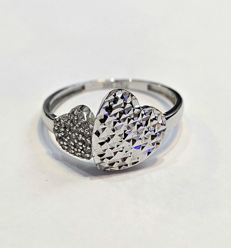 טבעת לבות זהב לבן 14 קראט קולקציה חדשה GRTT123