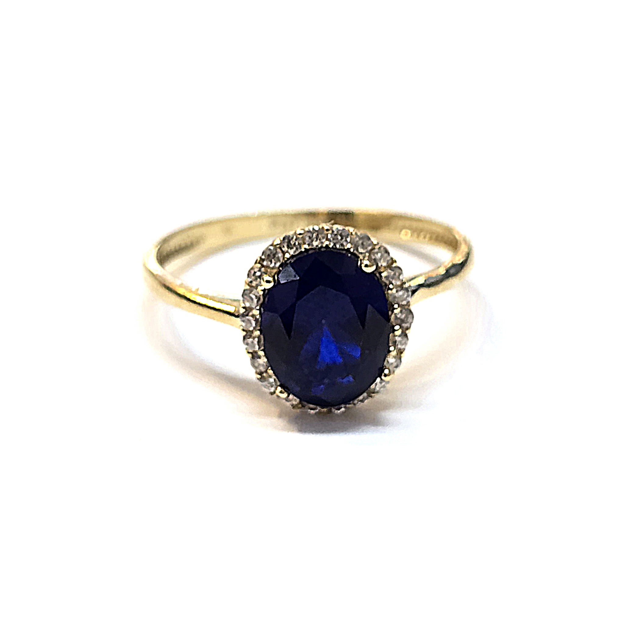 טבעת זהב 14 קראט משובצת זרקונים ואבן אמצעית קולקציה חדשה TAB13