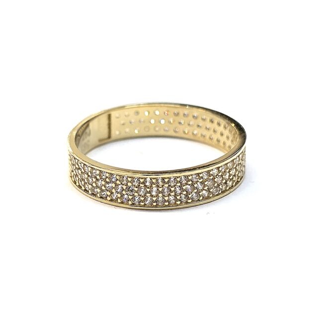 טבעת זהב 14 קראט משובצת קולקציה חדשה TAB211