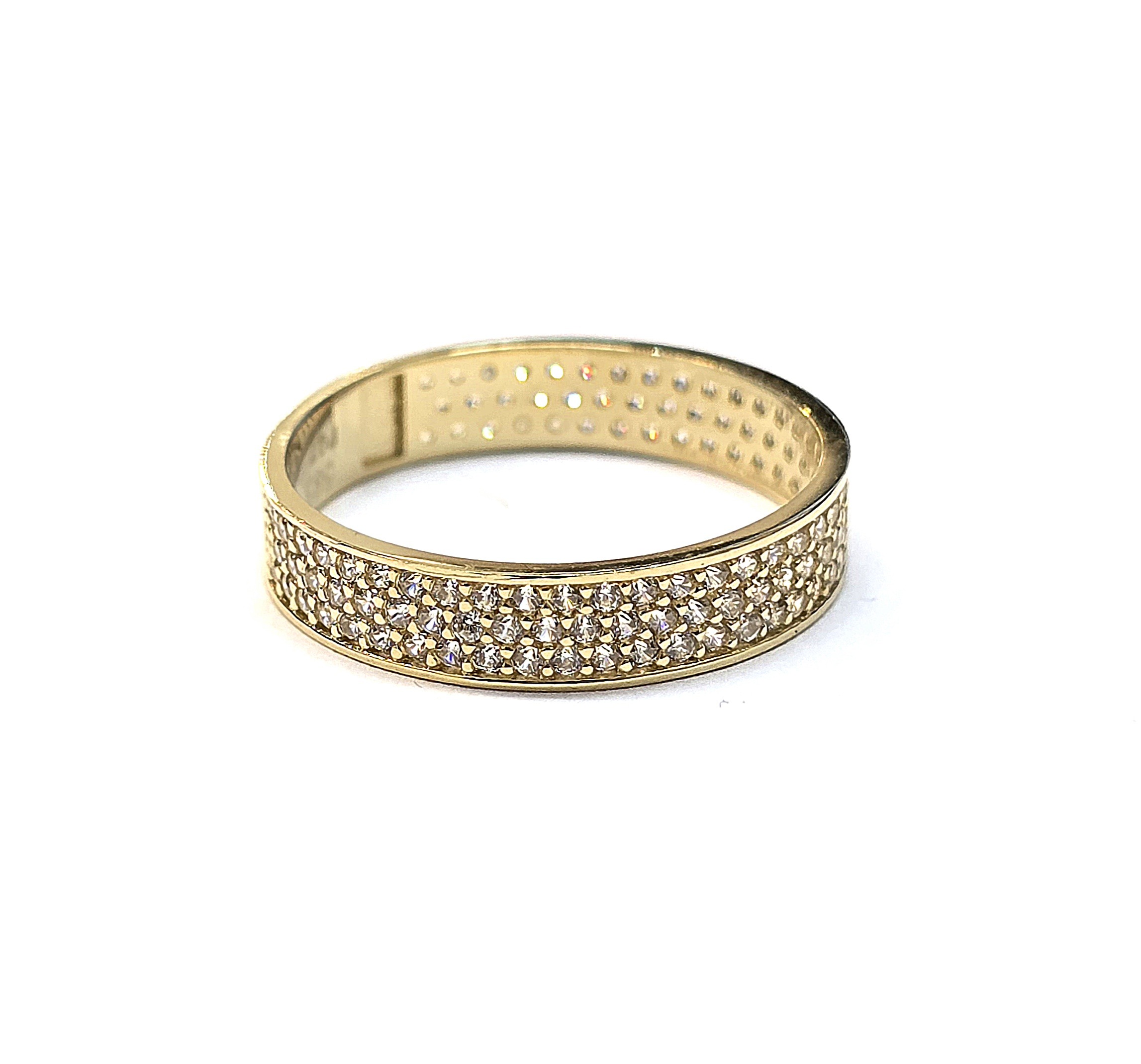 טבעת זהב 14 קראט משובצת קולקציה חדשה TAB211