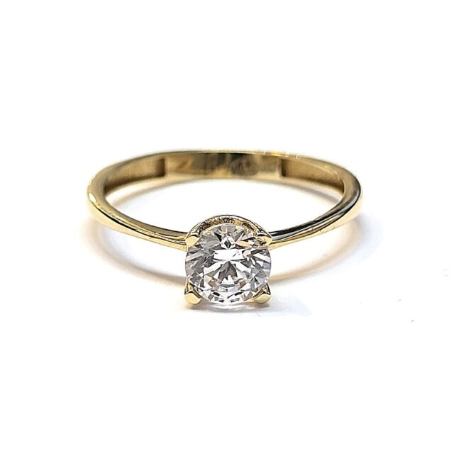 טבעת זהב 14 קראט סוליטר זרקון קולקציה חדשה TAB240