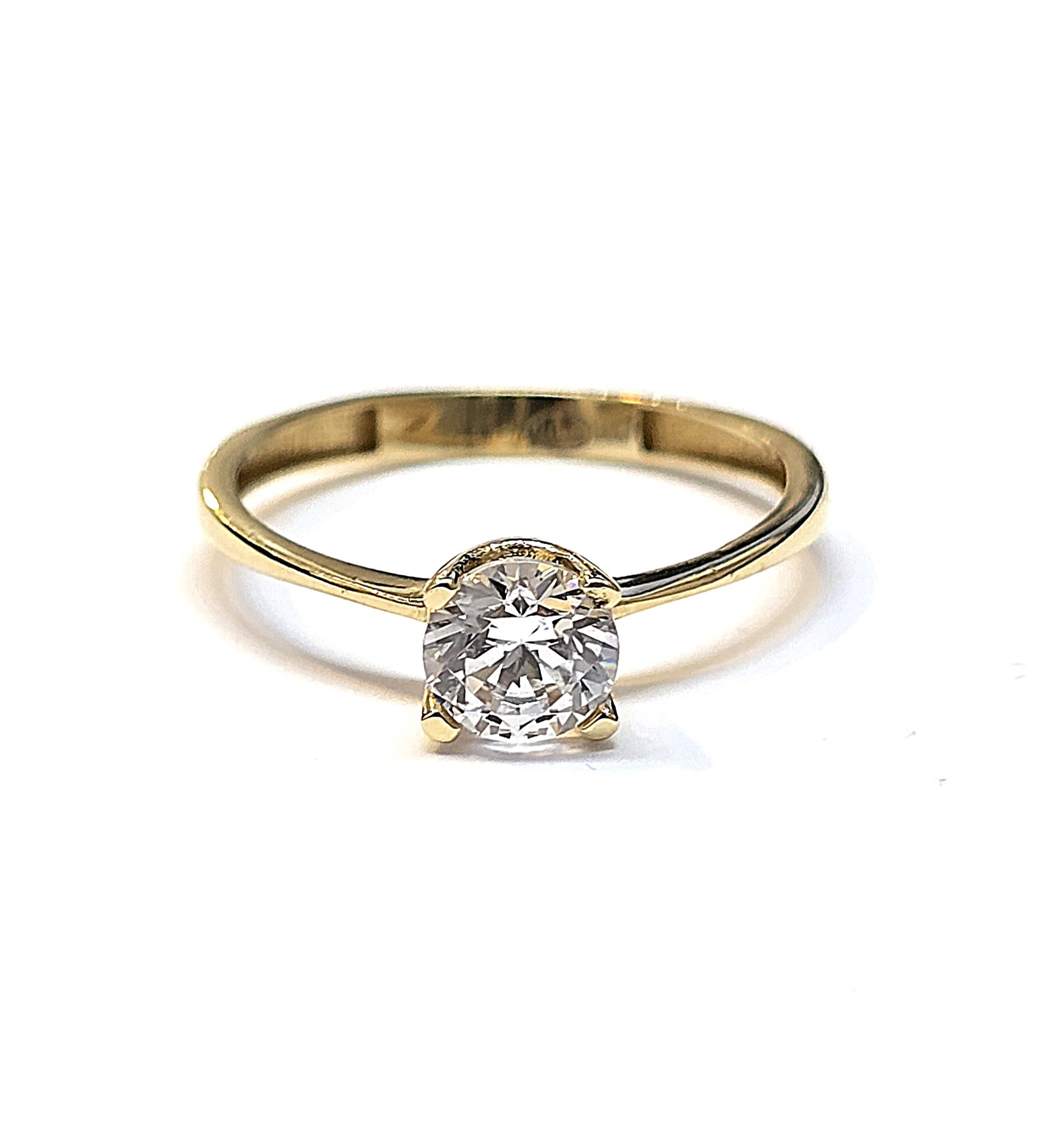 טבעת זהב 14 קראט סוליטר זרקון קולקציה חדשה TAB240