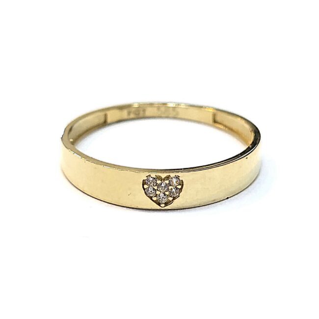 טבעת זהב לבן קטן 14 קראט קולקציה חדשה TAB18